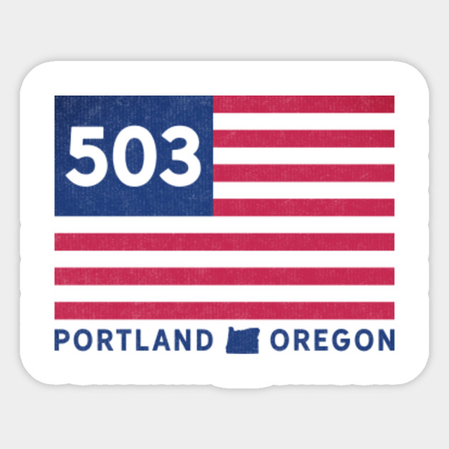 Portland Oregon 503 America USA Flag